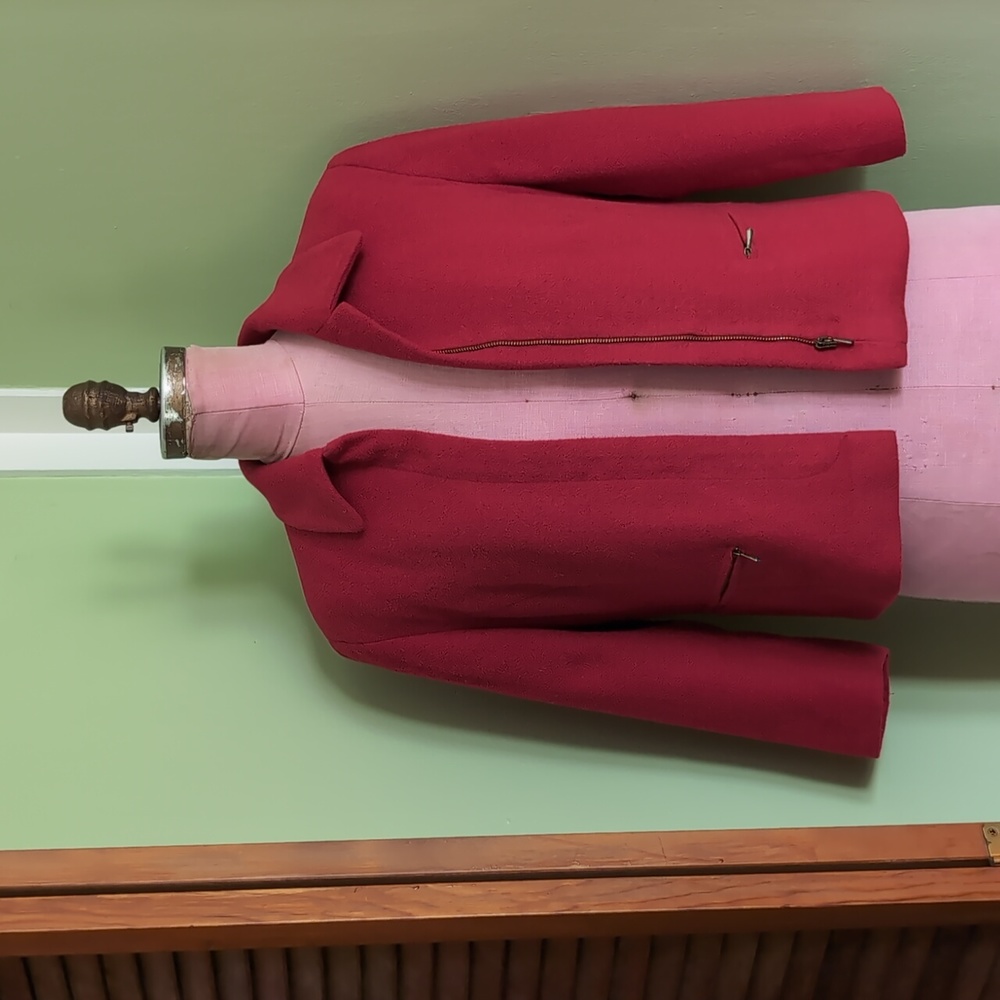 90s Cropped Red Blazer